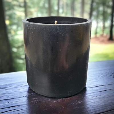 8oz. Cement Vessel - Apple Cinnamon  FlamingWick Candle Shop