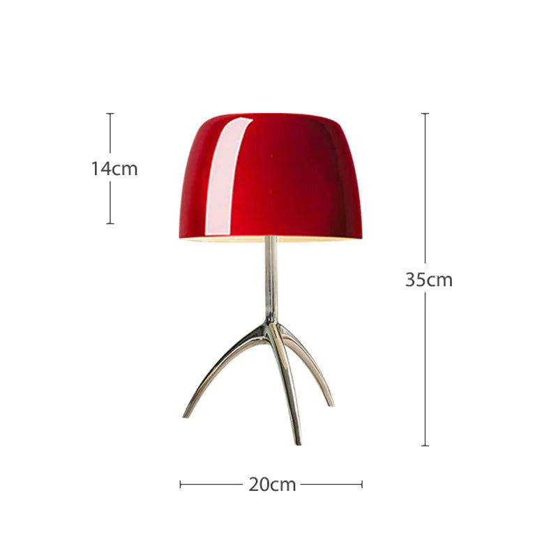 Vintage Copper Table Lamp: Retro-Inspired Designer Accent Lighting FlamingWick - Home Décor Red US Plug Small