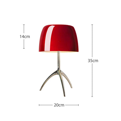 Vintage Copper Table Lamp: Retro-Inspired Designer Accent Lighting FlamingWick - Home Décor Red US Plug Small