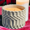 10oz. Concrete Container Candle - Apple Cinnamon Scented Concrete Container Candles Flaming Wick Candle Shop