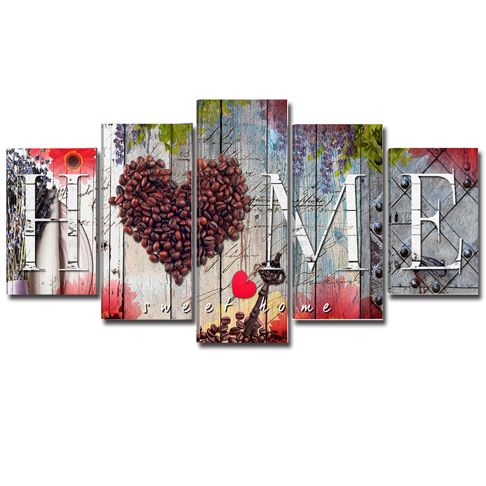 Home sweet home wall art decoration board wall art FlamingWick - Home Décor Red M No frame