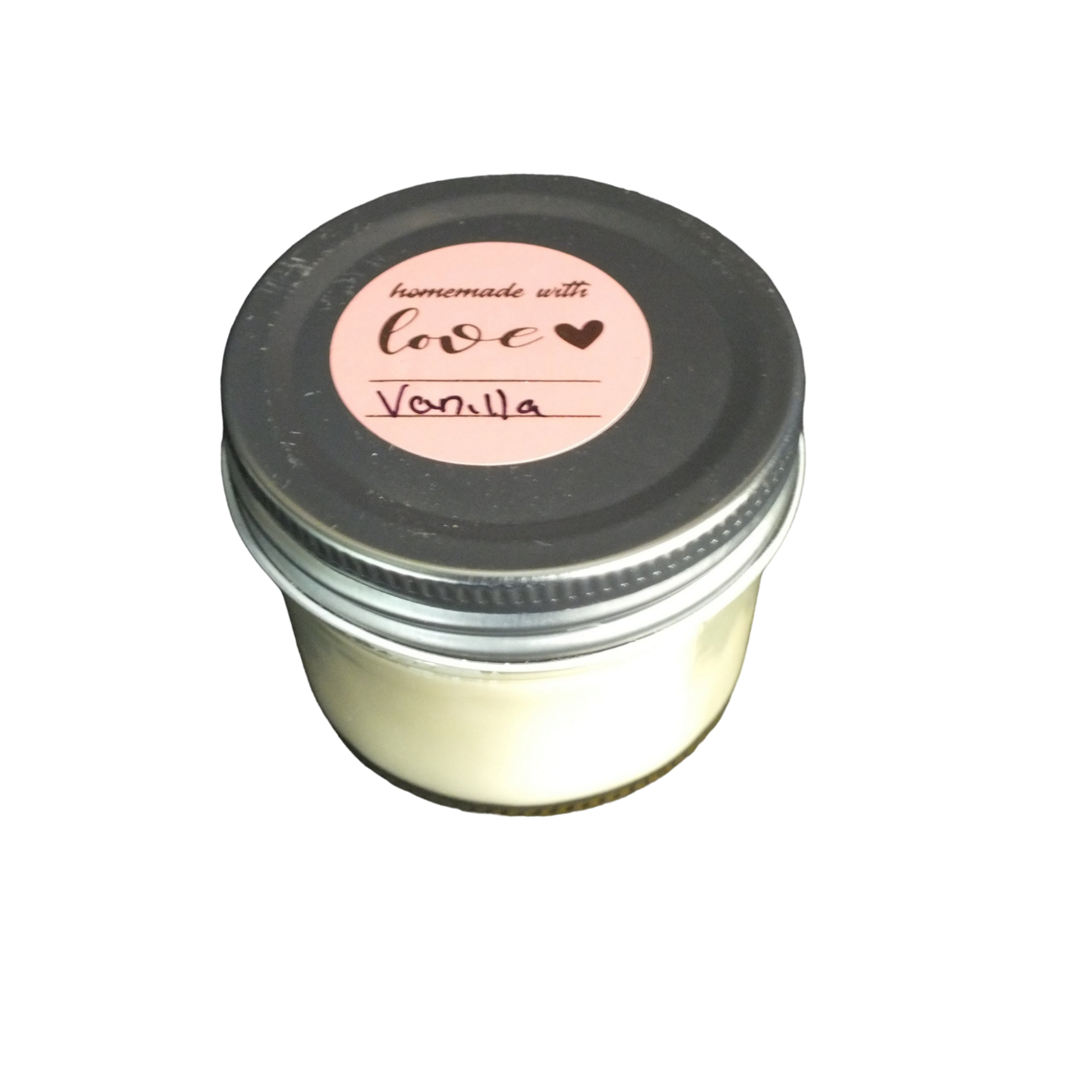 4oz. Mason Jar Candle - Vanilla Mason Jar Candles Flaming Wick Candle Shop