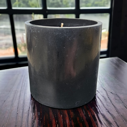 8oz. Concrete Container Candle - Apple Cinnamon Scented Concrete Container Candles FlamingWick Candle Shop