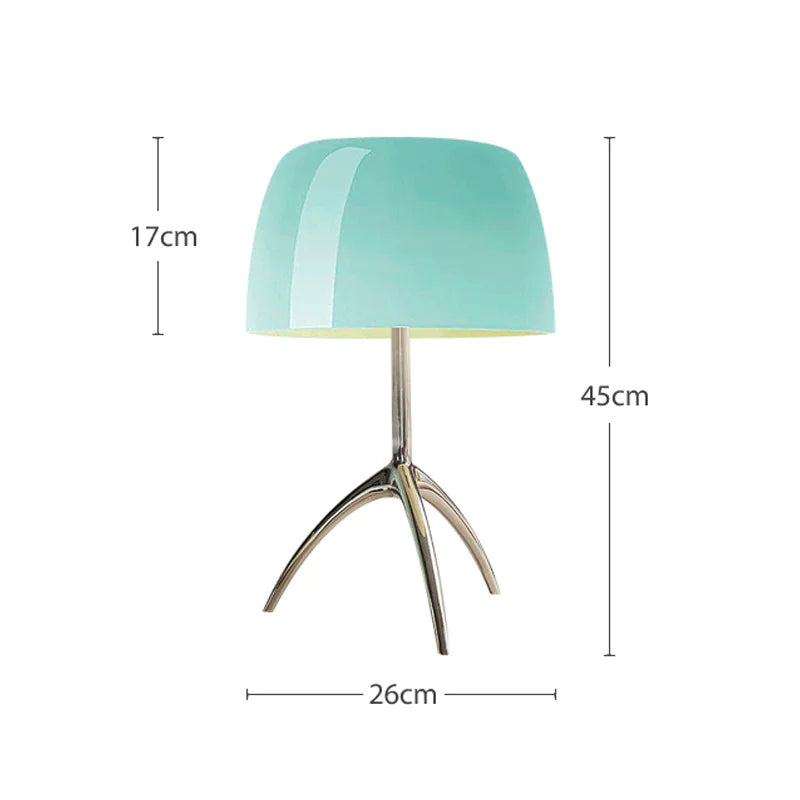 Vintage Copper Table Lamp: Retro-Inspired Designer Accent Lighting FlamingWick - Home Décor Blue US Plug Large