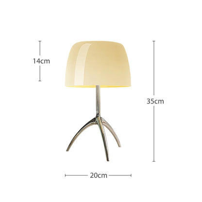 Vintage Copper Table Lamp: Retro-Inspired Designer Accent Lighting FlamingWick - Home Décor Beige US Plug Small