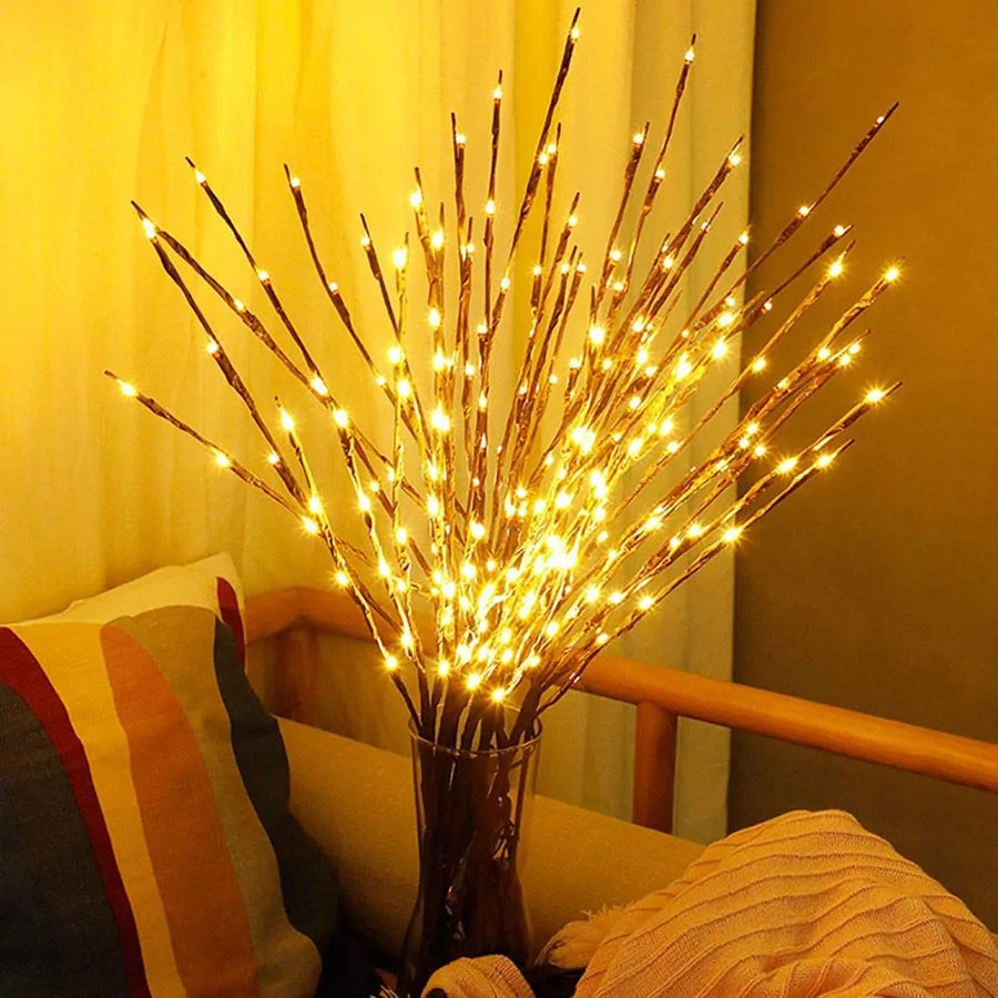 Willow Branch Lights lighting FlamingWick - Home Décor