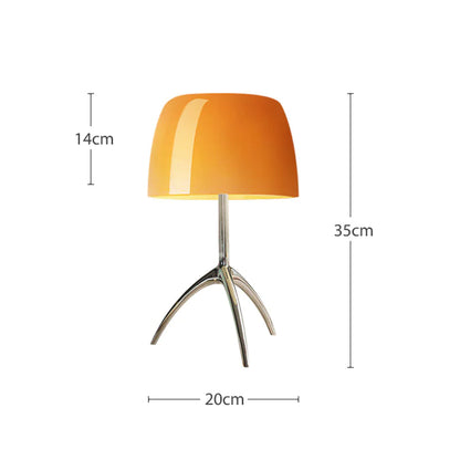 Vintage Copper Table Lamp: Retro-Inspired Designer Accent Lighting FlamingWick - Home Décor Orange US Plug Small