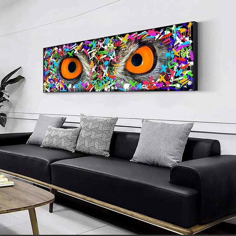 Graffiti Art Tiger's eye Paintings wall art FlamingWick Home Décor