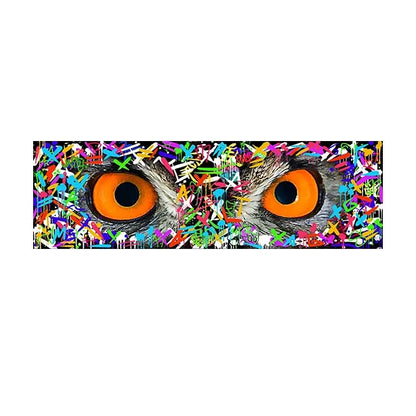 Graffiti Art Tiger's eye Paintings wall art FlamingWick Home Décor Yellow 20x60cm no frame