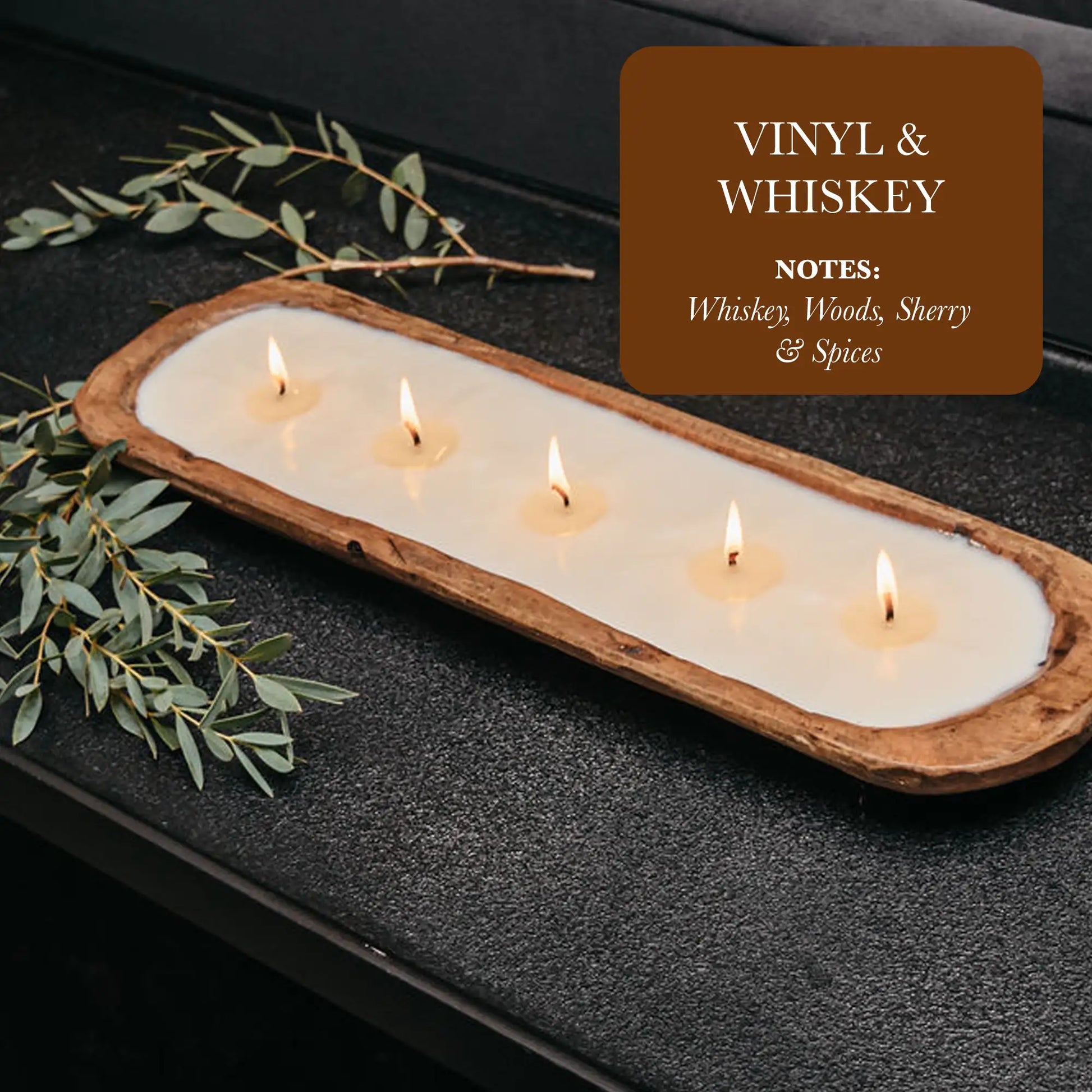 5-wick wooden dough bowl candle Dough Bowl Candle FlamingWick - Home Décor Vinyl & Whiskey