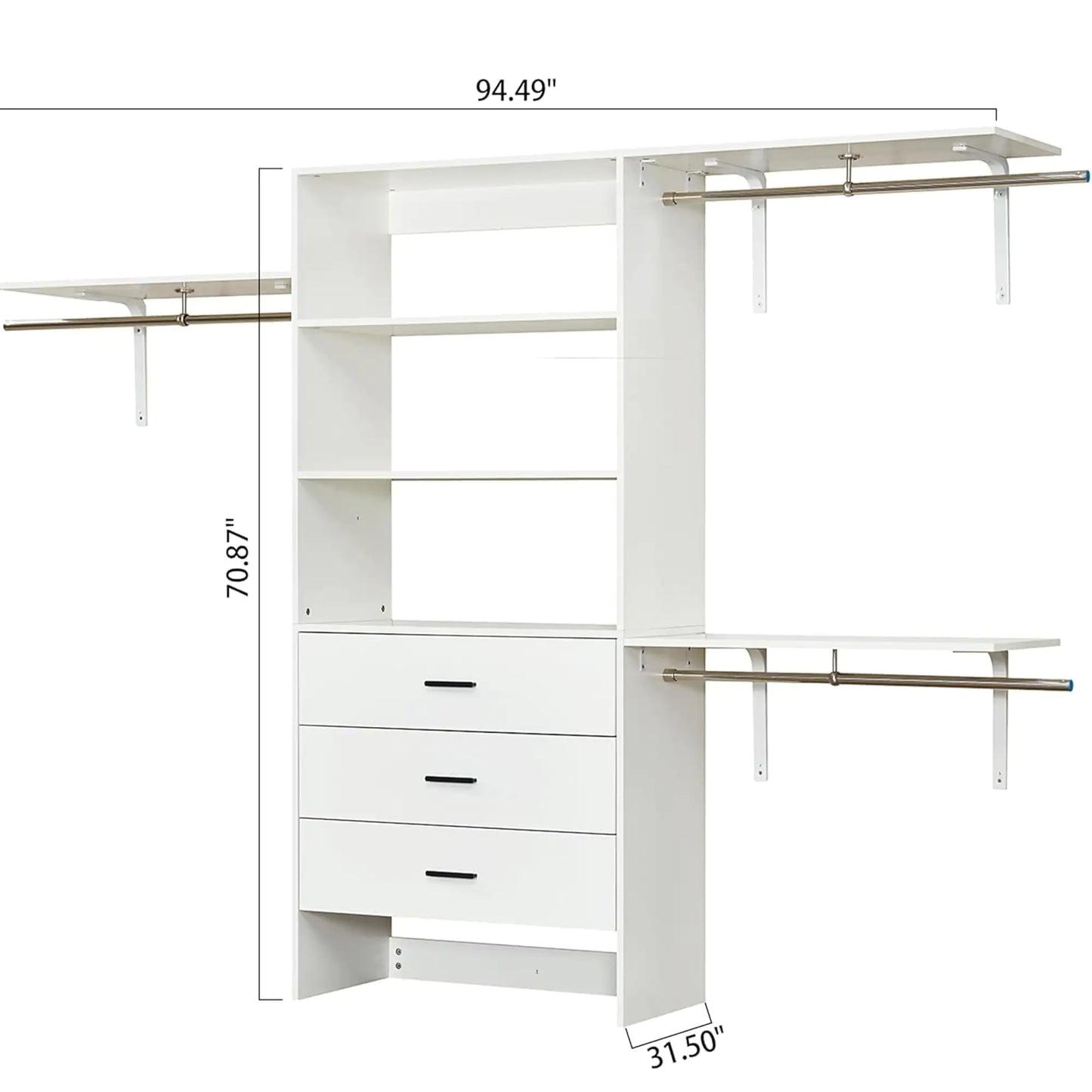 306 Closet Organizer System storage shelving FlamingWick - Home Décor