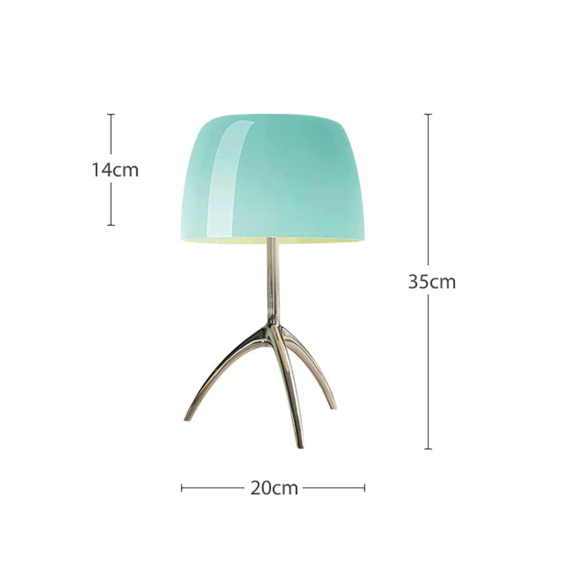 Vintage Copper Table Lamp: Retro-Inspired Designer Accent Lighting FlamingWick - Home Décor Blue US Plug Small