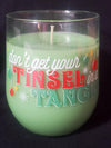 12oz. Wine Glass Candle - Santa Farts Stem Flamingwick Candles & Wax Melts